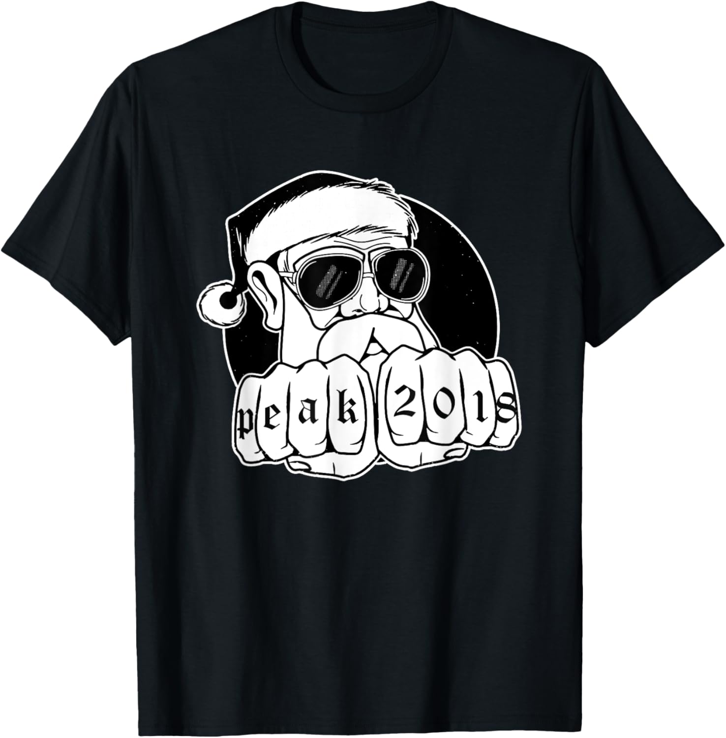 Peak 2018 Santa Knuckle Tattoo T-Shirt